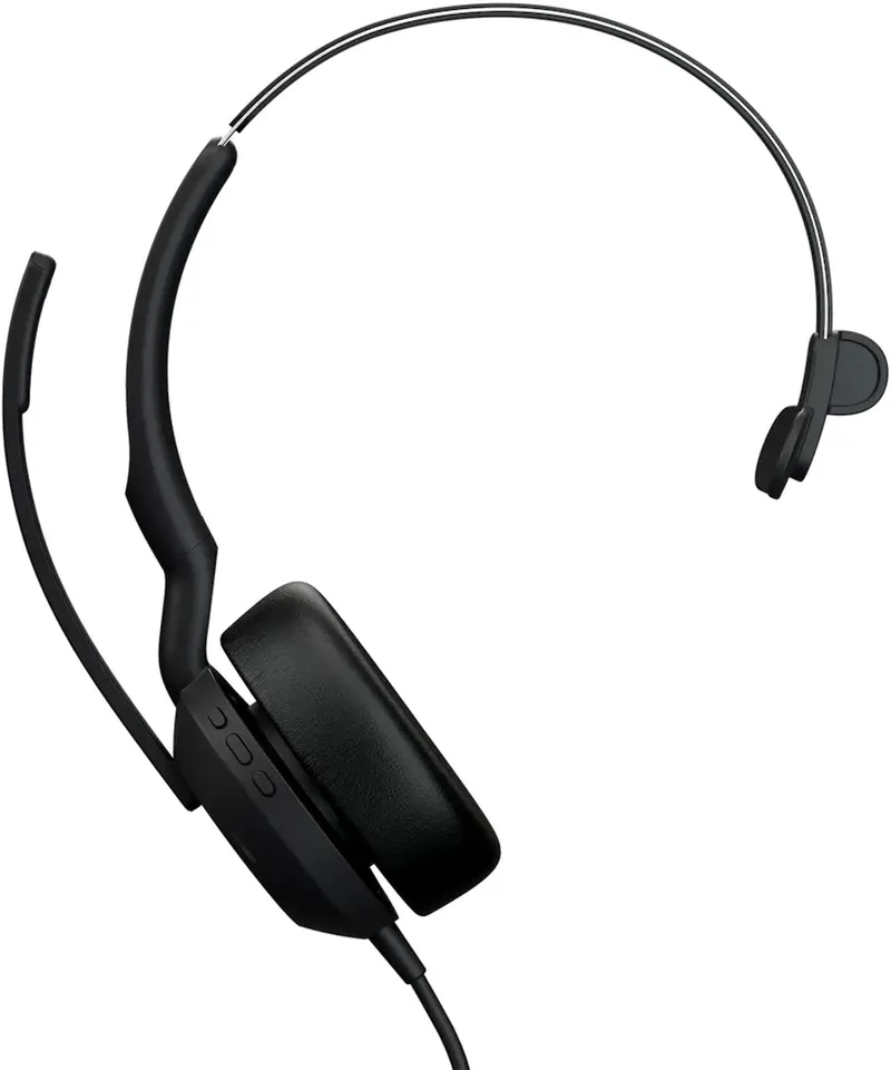 Evolve2 50 MS – Mono bedrade headset – ANC – Busylight 360° van Jabra, Zwart – cover
