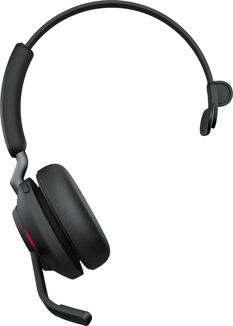Evolve2 65 MS Mono - Bluetooth Headset - op oor - omkeerbaar - draadloos - USB-A - ruisisolatie van Jabra, Zwart – cover
