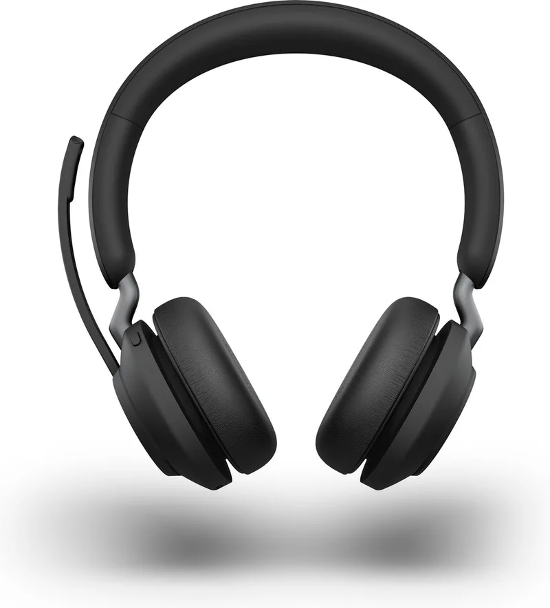 Evolve2 65 MS Stereo - Bluetooth Headset - op oor - draadloos - USB - noise isolating - bluetooth 5.0 van Jabra, Zwart, Usb – cover