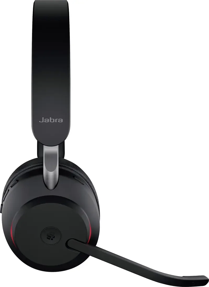 Evolve2 65 MS Stereo + Stand - Bluetooth Headset - op oor - draadloos - USB - noise isolating - zwart de Jabra, Transparent – jaquette 2 sur 2