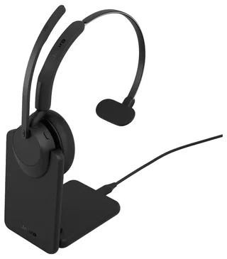 Evolve3 45 UC Mono Black (USB-A) + Oplaadstandaard - Headset fra Jabra – cover 2 af 2