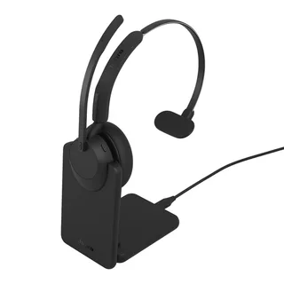 Evolve3 45 UC Mono Black (USB-A) + Oplaadstandaard - Headset fra Jabra – cover 1 af 2