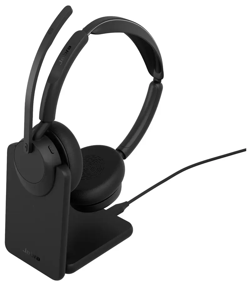 Evolve3 45 UC Stereo Black (USB-C) + Oplaadstandaard - Headset by Jabra – cover 2 of 2