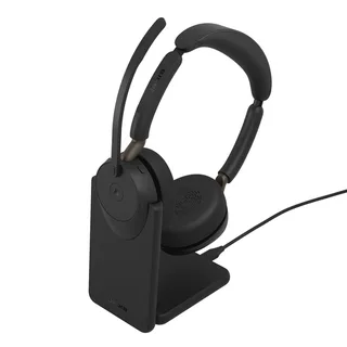 Evolve3 65 MS Stereo Black (USB-C) + Oplaadstandaard - Headset de Jabra – jaquette 1 sur 3