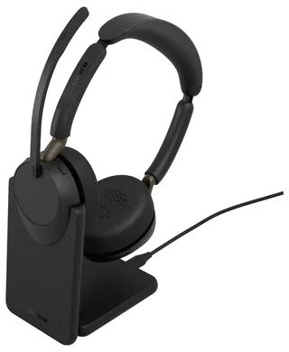 Evolve3 65 UC Stereo Black (USB-A) + Oplaadstandaard - Headset by Jabra – cover 2 of 2