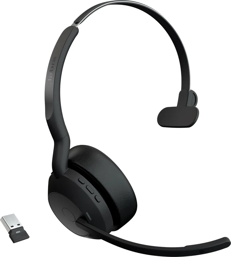 Headphone with Microphone Jabra EVOLVE2 55 by Jabra, Black – cover