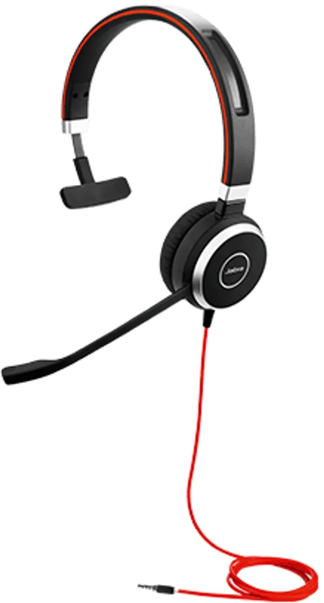Headphones with Microphone Jabra 14401-09 van Jabra, Zwart, Rood, Zilver – cover