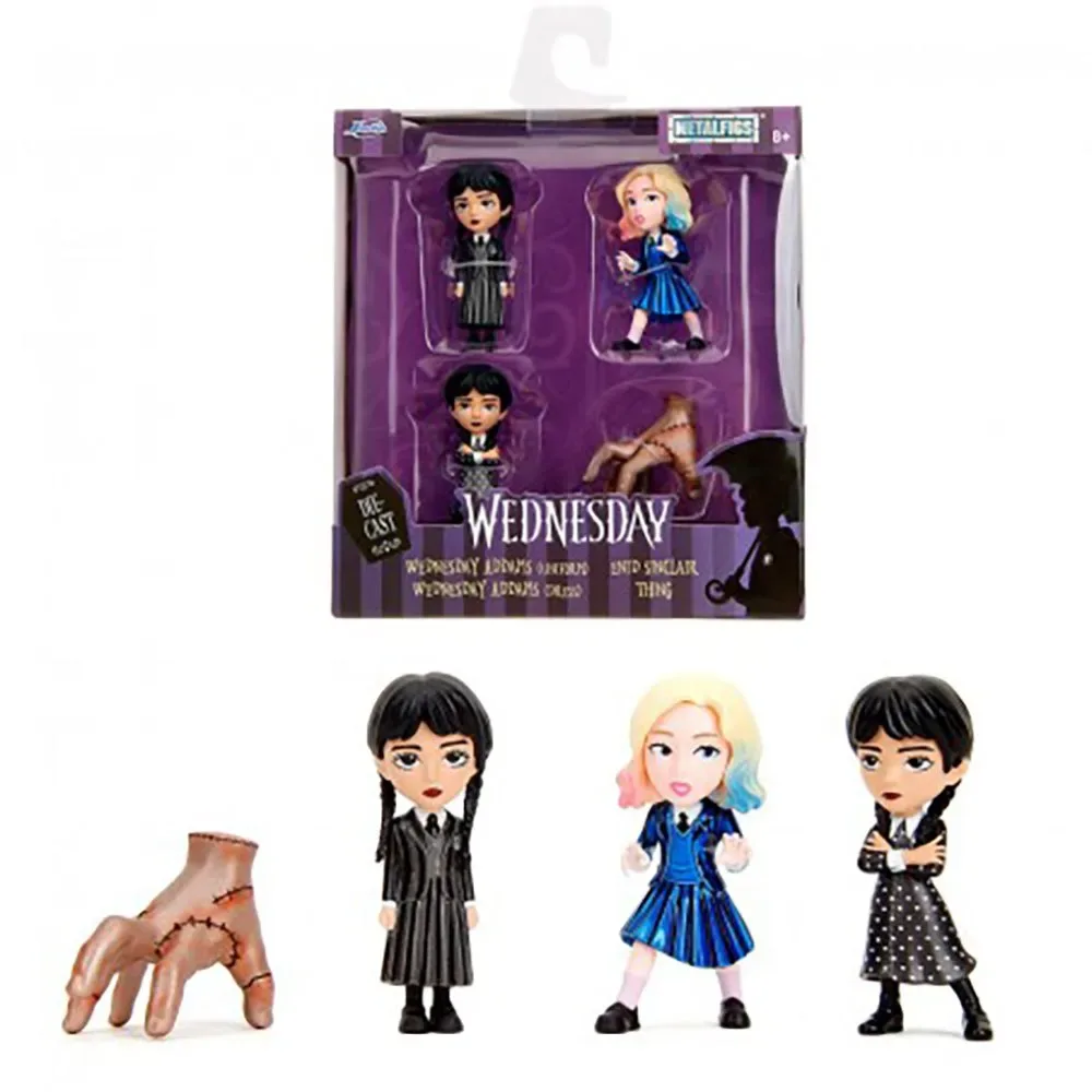 Set Van 4 Metalen Wednesday Beeldjes 7 Cm by Jada Toys – cover