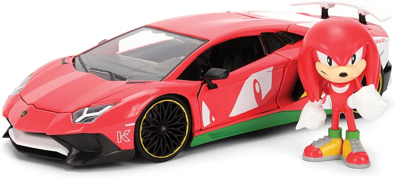 Sonic the Hedgehog DieCast Model Car - Lamborghini Veneno (Knuckles) van Jada Toys – cover