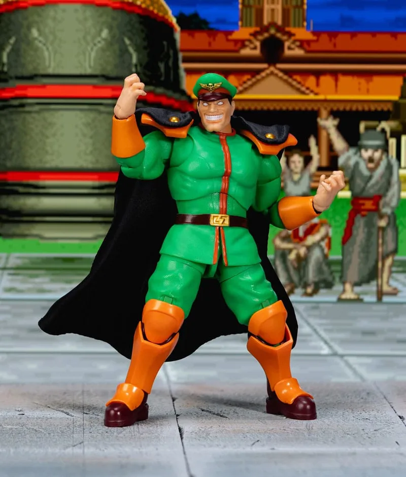 Ultra Street Fighter II: The Final Challengers Action Figure - M. Bison (Green) van Jada Toys – cover