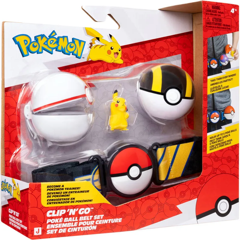Pokemon Clip 'N Go Poke Ball Belt (Pikachu + Premier Ball & Ultra Ball) 2026 de Jakks Pacific – jaquette