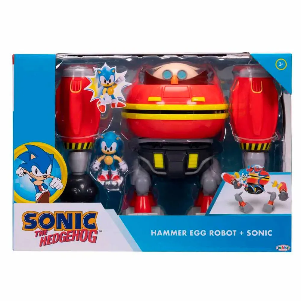 Sonic The Hedgehog Deluxe Dreggmans Hammerrobot-legesæt fra Jakks Pacific – cover