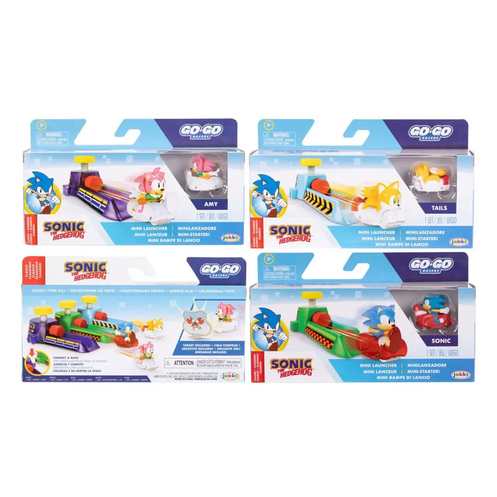 Sonic The Hedgehog Go Go Racers Mini Lanceerhellingen Voertuigen Geassorteerd 4 Eenheden by Jakks Pacific – cover
