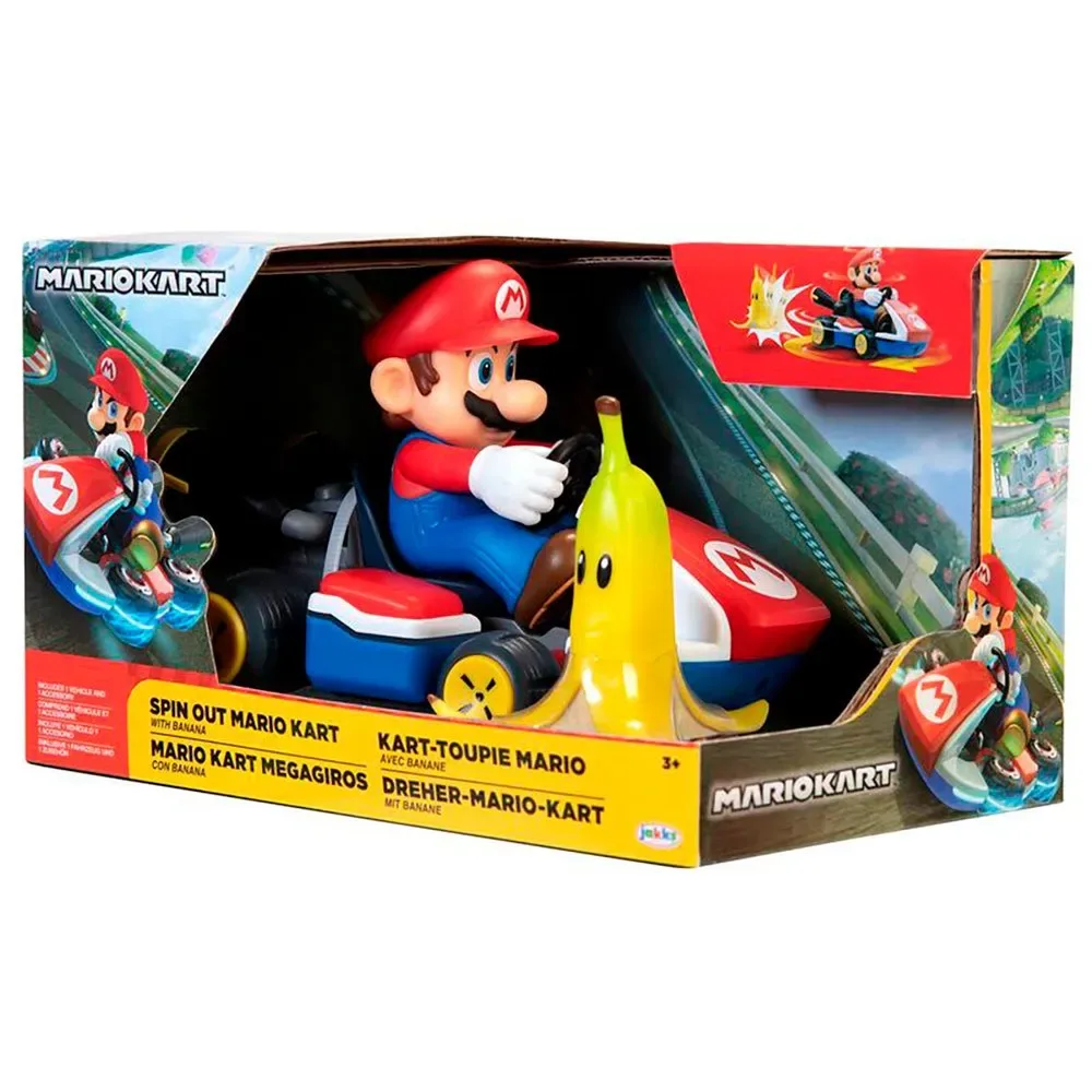 Spin Out Mario Kart Mario Kart-figur 6.5 Cm fra Jakks Pacific – cover