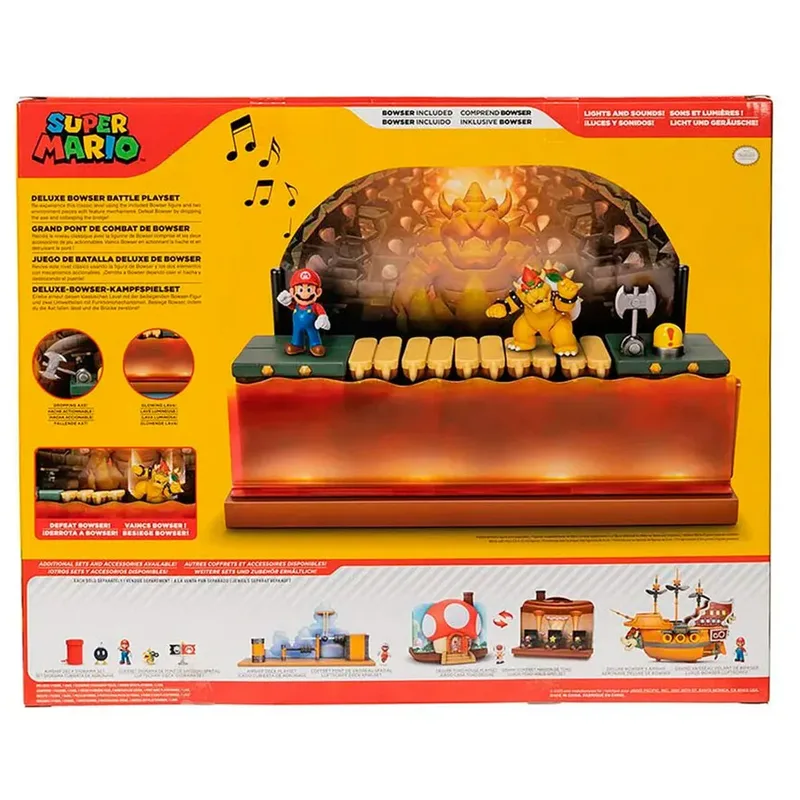 Super Mario Action Figure Deluxe Bowser Battle Playset de Jakks Pacific – jaquette 3 sur 3