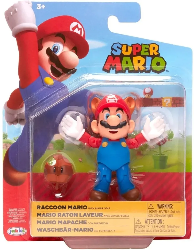 Super Mario Action Figure - Raccoon Mario de Jakks Pacific – jaquette