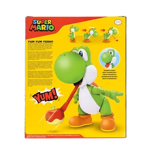 Super Mario Action Figure - Yum Yum Yoshi with Extendable Tongue de Jakks Pacific – jaquette 5 sur 5