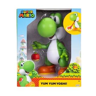 Super Mario Action Figure - Yum Yum Yoshi with Extendable Tongue de Jakks Pacific – jaquette 4 sur 5