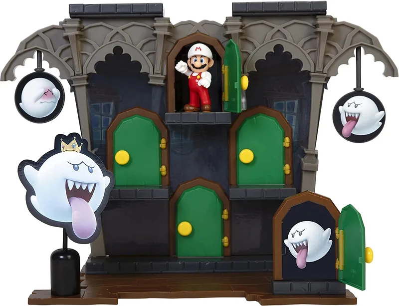 Super Mario Deluxe Playset - Boo Mansion de Jakks Pacific – jaquette
