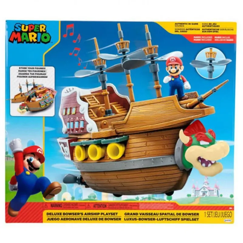 Super Mario Deluxe Playset - Bowser's Airship van Jakks Pacific – cover 2 van 2