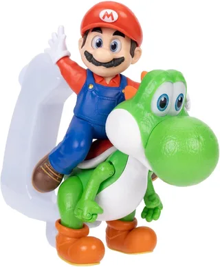The Super Mario Galaxy Movie Action Figures - Mario Riding Yoshi van Jakks Pacific – cover 1 van 6