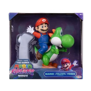 The Super Mario Galaxy Movie Action Figures - Mario Riding Yoshi van Jakks Pacific – cover 2 van 6