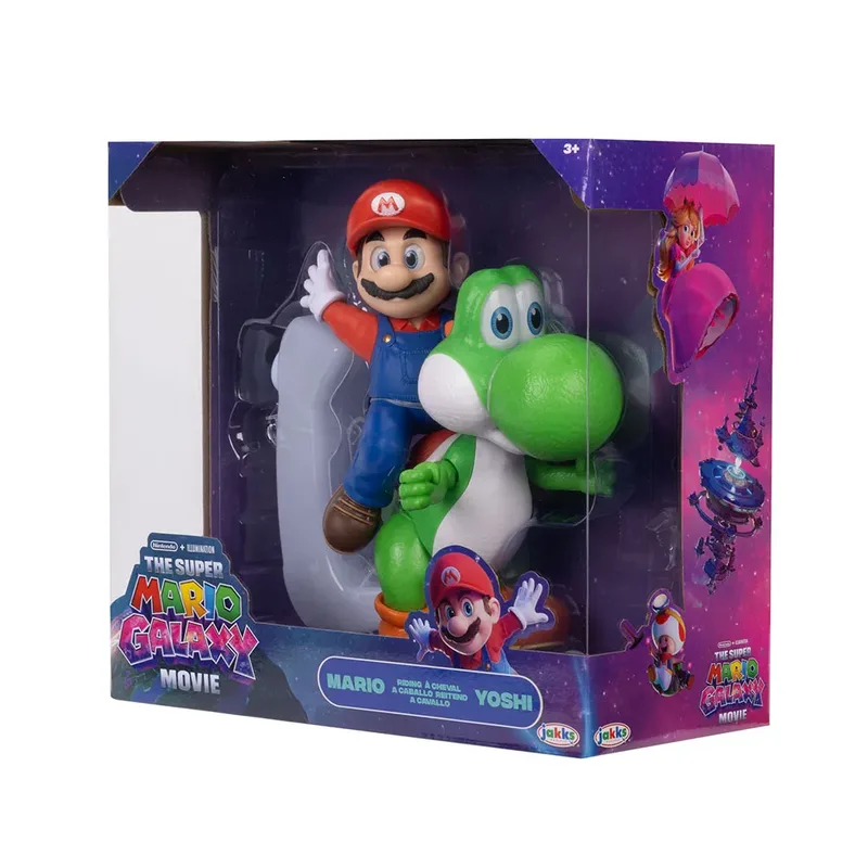 The Super Mario Galaxy Movie Action Figures - Mario Riding Yoshi van Jakks Pacific – cover 3 van 6