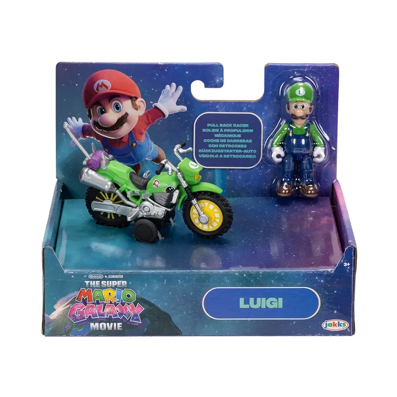 The Super Mario Galaxy Movie Action Figures - Motorcycle Luigi van Jakks Pacific – cover 2 van 4
