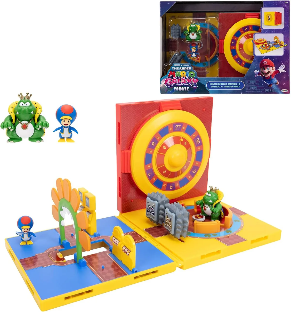 The Super Mario Galaxy Movie Diorama Playset - Minus World Casino van Jakks Pacific – cover