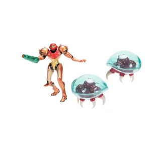 World of Nintendo Metroid Mini Figure 3-Pack - Samus Bounty Hunter by Jakks Pacific – cover 2 of 3