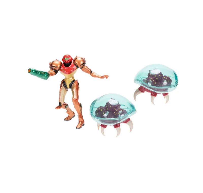 World of Nintendo Metroid Mini Figure 3-Pack - Samus Bounty Hunter by Jakks Pacific – cover 2 of 3