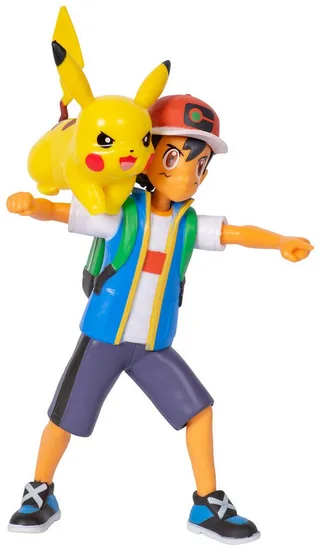 Pokemon Battle Feature Figure - Ash & Pikachu (Sword&Shield) van Jazwares – cover 2 van 2