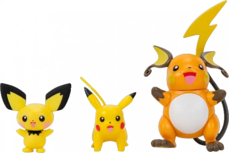Pokemon Battle Figure Evolution Pack - Pichu, Pikachu & Raichu van Jazwares – cover 1 van 4