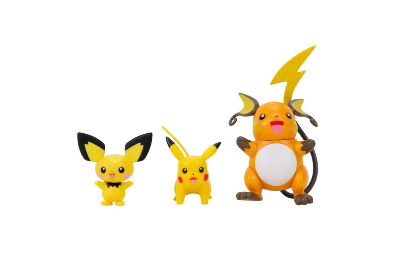 Pokemon Battle Figure Evolution Pack - Pichu, Pikachu & Raichu van Jazwares – cover 2 van 4