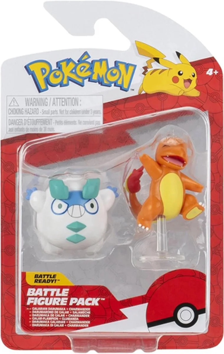Pokemon Battle Figure Pack - Galarian Darumaka & Charmander by Jazwares – cover