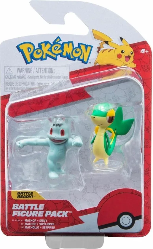 Pokemon Battle Figure Pack - Machop & Snivy by Jazwares – cover
