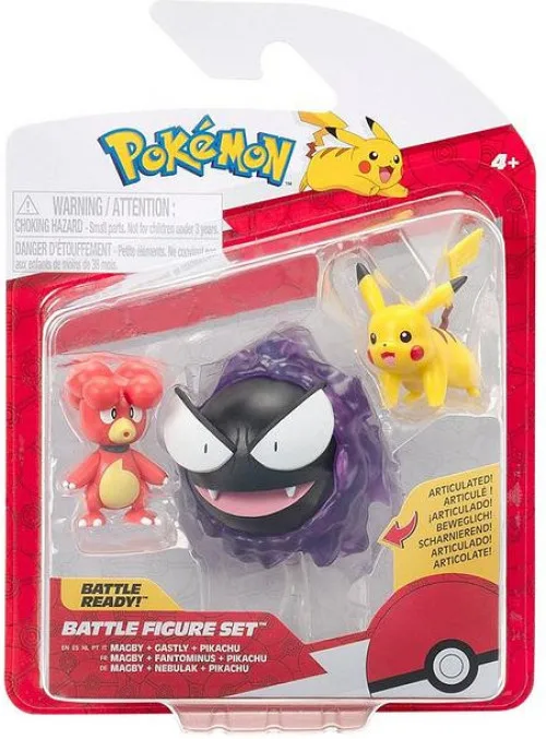 Pokemon Battle Figure Pack - Magby, Gastly & Pikachu by Jazwares – cover