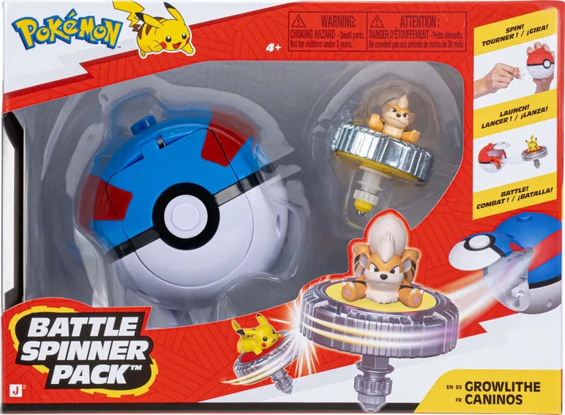 Pokemon Battle Spinner Pack - Growlithe van Jazwares – cover