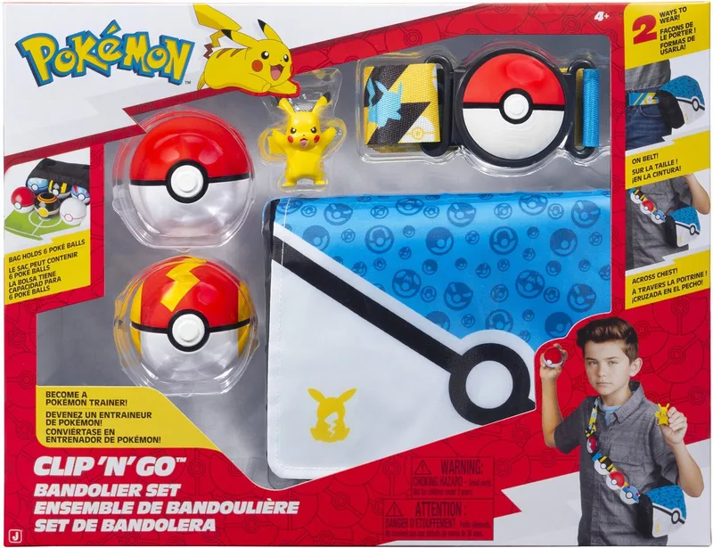 Pokemon Clip 'N Go Bandolier Set (Pikachu + Poke Ball + Pikachu Belt) by Jazwares – cover