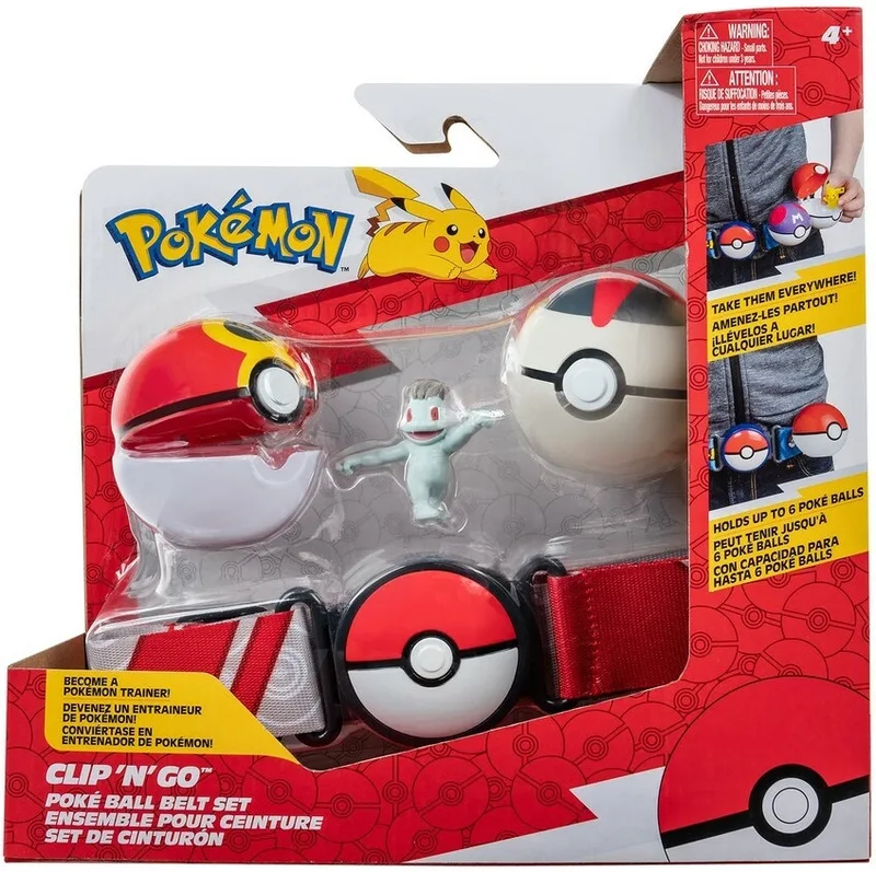 Pokemon Clip 'N Go Poke Ball Belt (Machop + Repeat Ball & Timer Ball) van Jazwares – cover