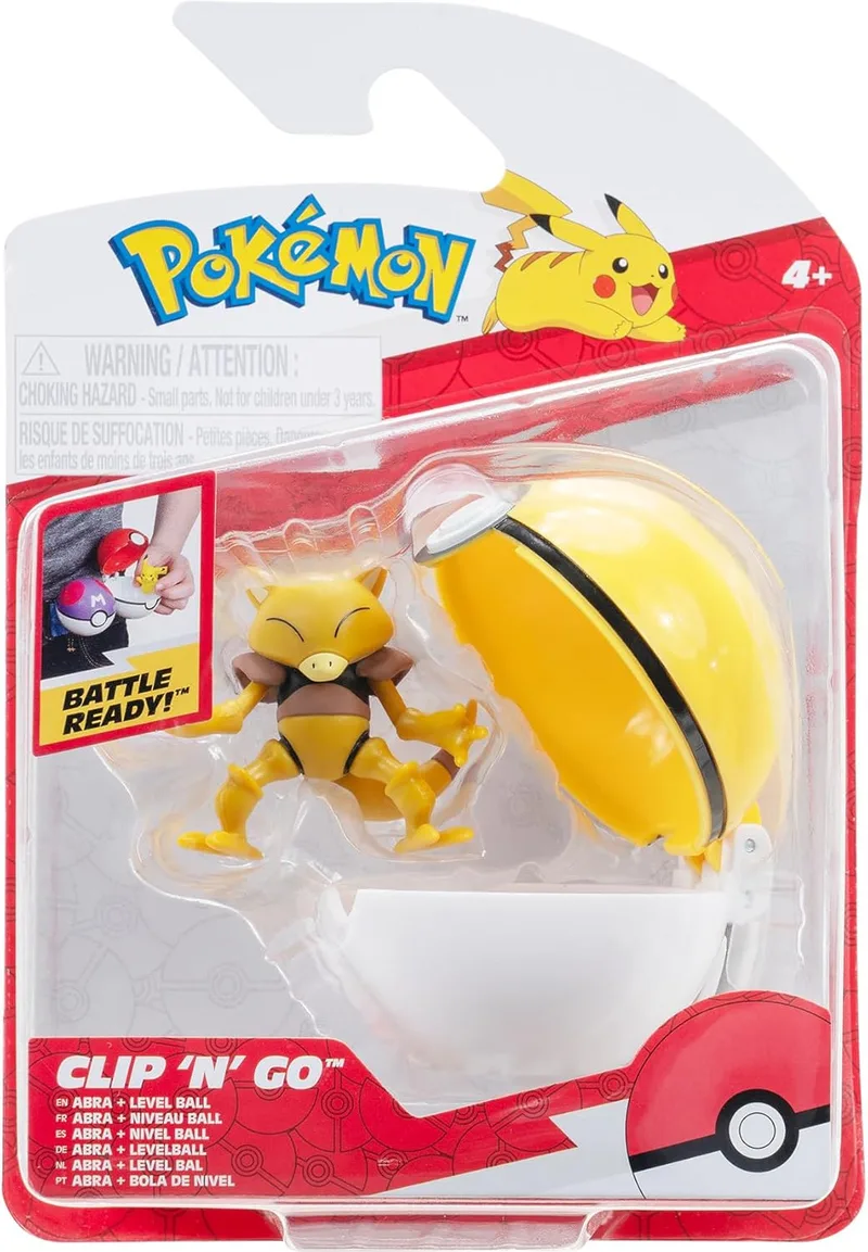 Pokemon Figure - Abra + Level Ball (Clip 'n' Go) van Jazwares – cover