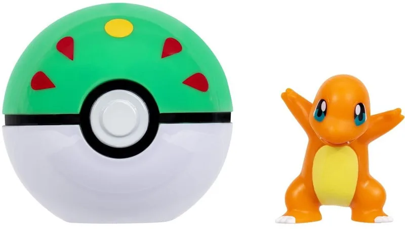 Pokemon Figure - Charmander + Friend Ball (Clip 'n' Go) van Jazwares – cover
