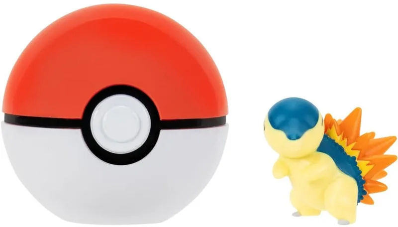 Pokemon Figure - Cyndaquil + Poké Ball (Clip 'n' Go) van Jazwares – cover