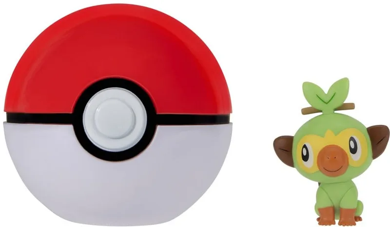 Pokemon Figure - Grookey + Poké Ball (Clip 'n' Go) van Jazwares – cover