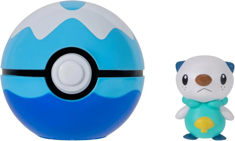Pokemon Figure - Oshawott + Dive Ball (Clip 'n' Go) de Jazwares – jaquette