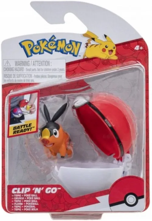 Pokemon Figure - Tepig + Poke Ball (Clip 'n' Go) van Jazwares – cover