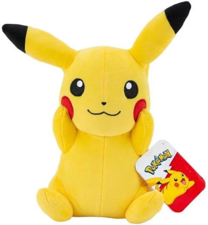 Pokemon Pluche - Pikachu Holding Cheeks van Jazwares – cover 1 van 3