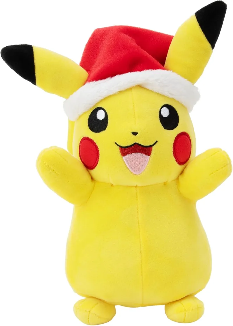 Pokemon Pluche - Pikachu with Christmas Hat (20cm) van Jazwares – cover
