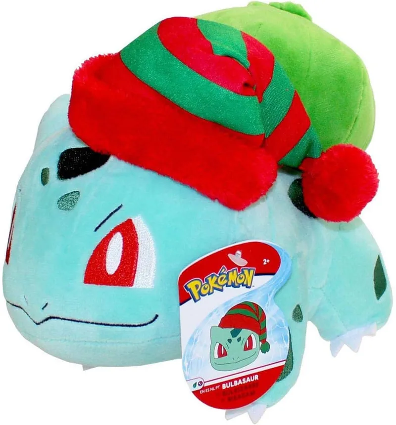 Pokemon Pluche - Winter Bulbasaur with Christmas Hat van Jazwares – cover