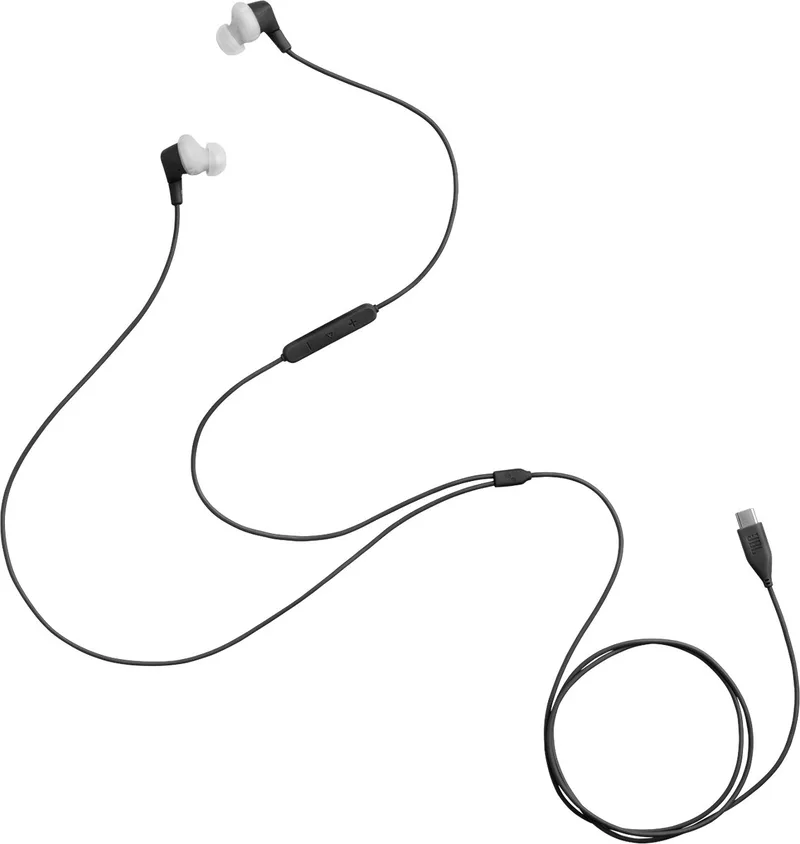 Endurance Run 3 USB-C - Sport Oordopjes voor iPhone 15, 16 & 17 - Bedrade In-ear met FlipHook - USB-C Headset met Microfoon - IP65 Zweetbestendig - Hardlopen & Fitness by JBL, Black – cover